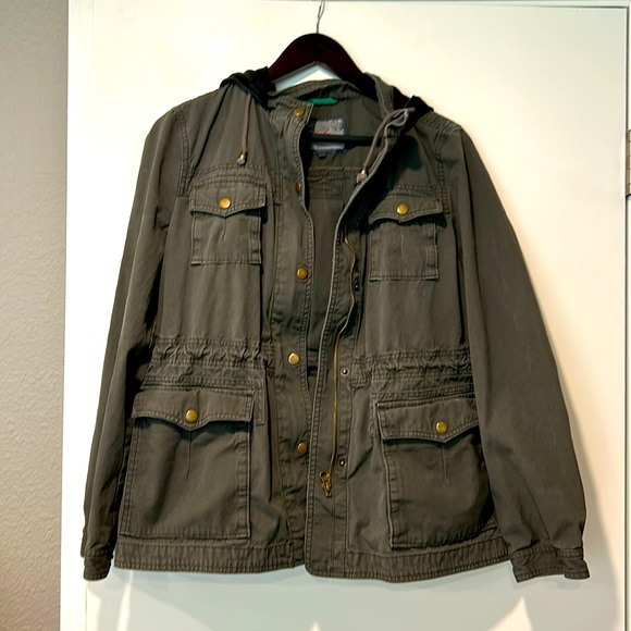 Ambition Hooded Anorak Jacket from Nordstrom in Olive & Black Size Large - Picture 2 of 7